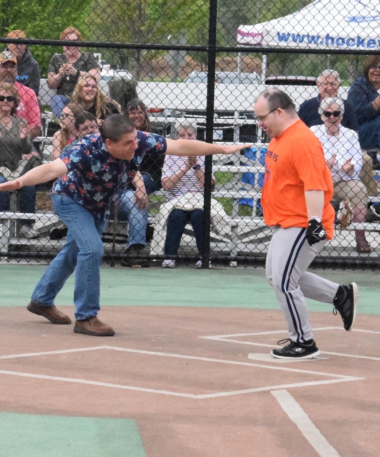 Little Girl Running Bases